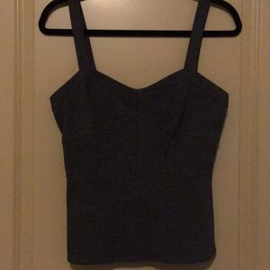 Grey bustier-style top